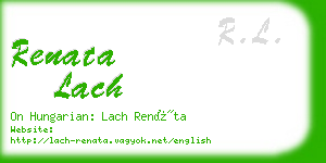 renata lach business card